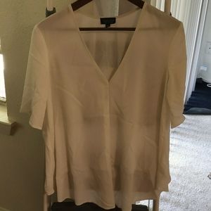Topshop white blouse, size 10